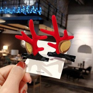 Božićna traka za glavu Sobovi rogovi Cvijet od roga Traka za kosu Kopča Pokrivala za glavu za djecu, odrasle Nova godina Navidad Party Noć vještica Cosplay