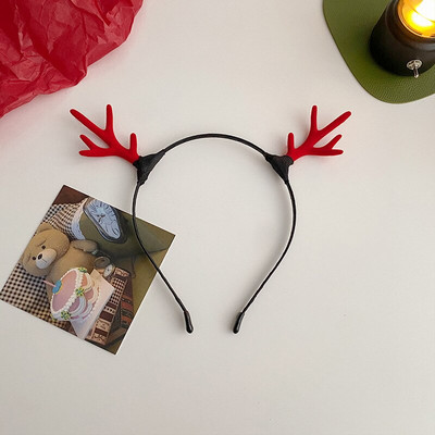 Božićna traka za glavu Sobovi rogovi Cvijet od roga Traka za kosu Kopča Pokrivala za glavu za djecu, odrasle Nova godina Navidad Party Noć vještica Cosplay