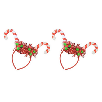 Χριστουγεννιάτικες κορδέλες κεφαλής με ζαχαρωτά μαλλιά κεφαλή κεφαλή μπαστούνι ξωτικό Ξωτικό λαμπερό ελαφρύ Φορέστε Bopper Hoop Hairband Flashingdress Favors