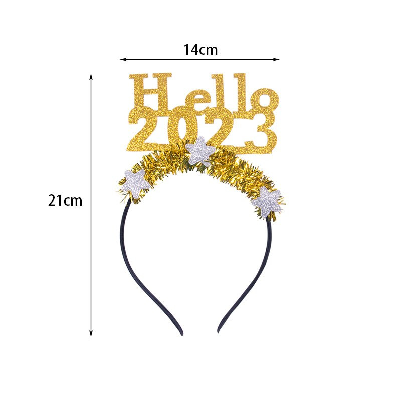 Aasta Head uut aastat Kaunistus Uus 2023. Täiskasvanutele mõeldud laste peapael, õhtupeo fotorekvisiidid jõuludeks uusaastapidu soosib juukserõngast
