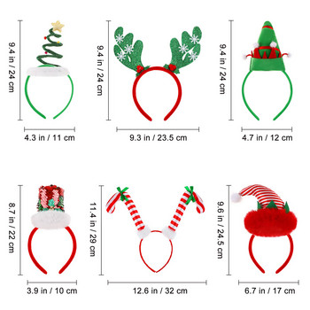 Χριστουγεννιάτικες κορδέλες κεφαλής Παιδικό πάρτι δέντρο μαλλιά Κορίτσια κεφαλή για ενήλικες μπάντα τάρανδος Γυναικεία κεφαλή Ξωτικά Ζώνες κέρατα κεφαλής