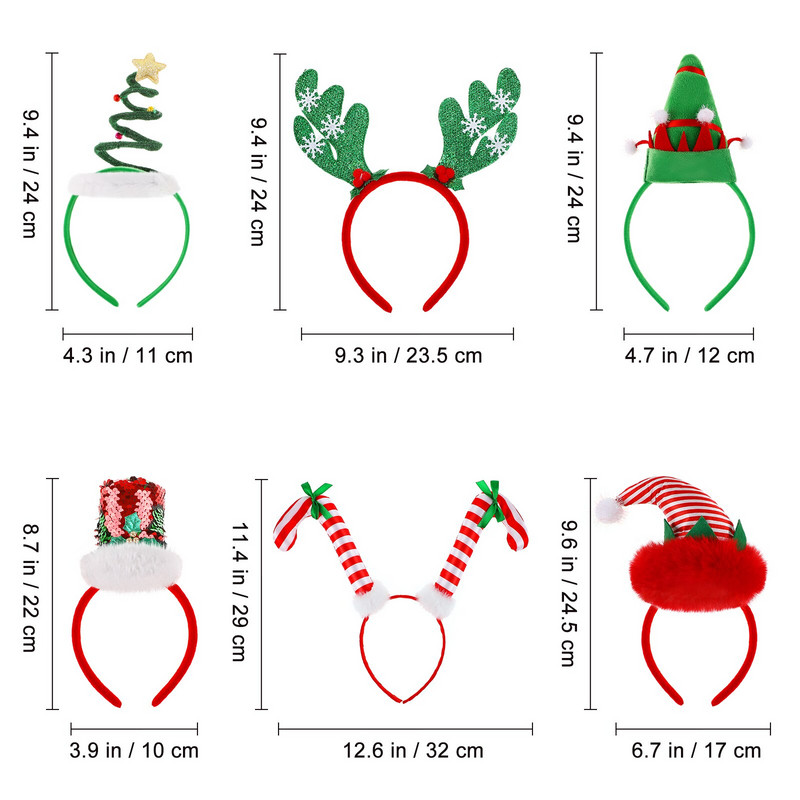 Božićne trake za glavu Traka za glavu za dječju zabavu Kosa s drvcem Glava za djevojku Traka za odrasle sa sobovima Ženski ukrasi za glavu Vilenjačke trake Pokrivala za glavu od rogova