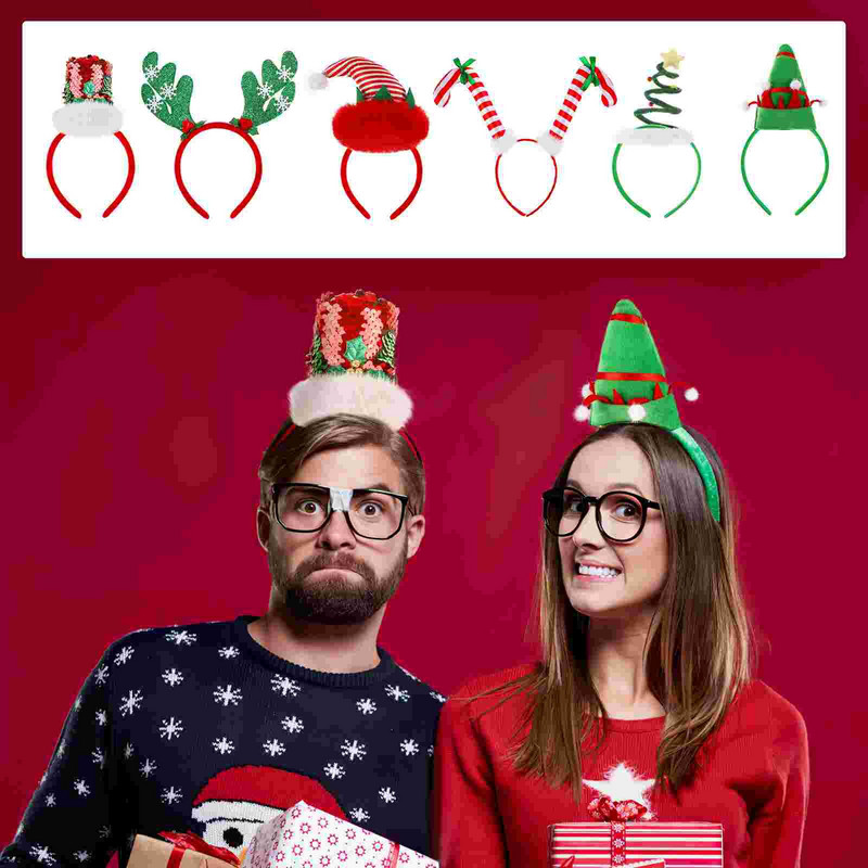 Božićne trake za glavu Traka za glavu za dječju zabavu Kosa s drvcem Glava za djevojku Traka za odrasle sa sobovima Ženski ukrasi za glavu Vilenjačke trake Pokrivala za glavu od rogova