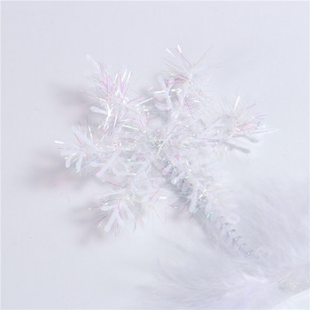 Χριστουγεννιάτικη νιφάδα χιονιού ελαστική στεφάνη μαλλιών βελούδινη θηλιά κεφαλής Princess για γυναίκες, κορίτσια