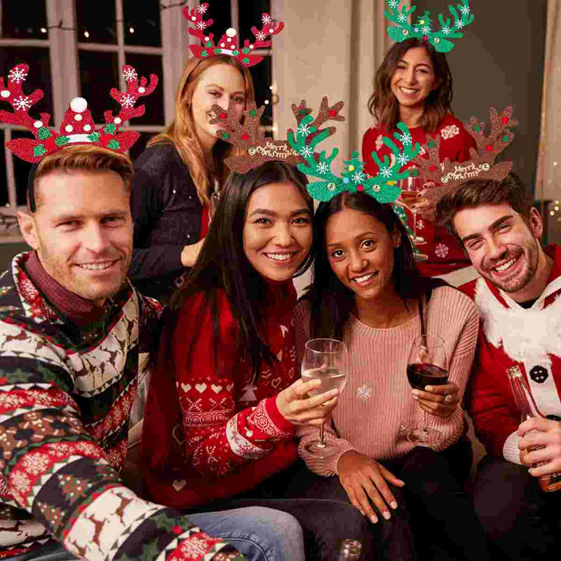 Božićna traka za glavu od 6 komada. Nježni, jedinstveni modni ukras za glavu od roga za bankete