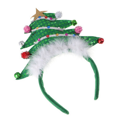 Christmas Headband Treesequin Hair Holiday Hoop Star Accessories Headdress Headwear Kids Stuffersstocking Decor Head Cosplay