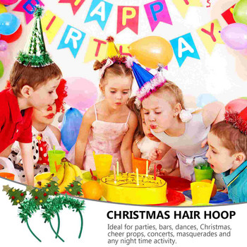 Коледна елха, лента за глава, ленти за глава, парти за коса, лента за коса, шапка, фестивална глава, диадема, нов подарък, детски празничен костюм
