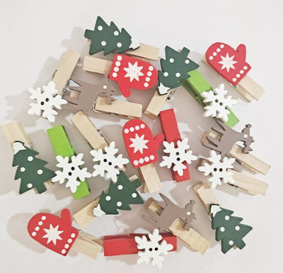 10 buc. Mini agrafe pentru haine de Crăciun ace pentru meșteșuguri foto Agrafe din lemn pentru imagini din hârtie afișaj pentru agățat carte de imagine