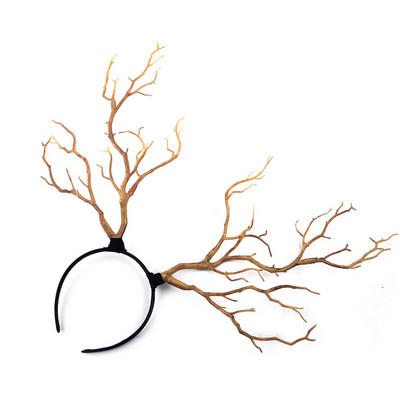 Traka za glavu s rogovima od jelenjih rogova s 2 kopče Božićni cosplay kostim Fantasy Vile Dodaci