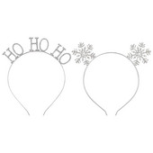 2 vnt Dekoratyviniai kalėdiniai snaigių plaukų lankeliai Gražios kalėdinės snaigės plaukų juostos