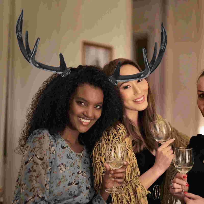 Hirve sarved peapael Sarved põhjapõdra juuksed Cosplay sarved seina sarved kõrvad kostüüm peakate isetehtud peakate jõulude Halloweeni rõngas