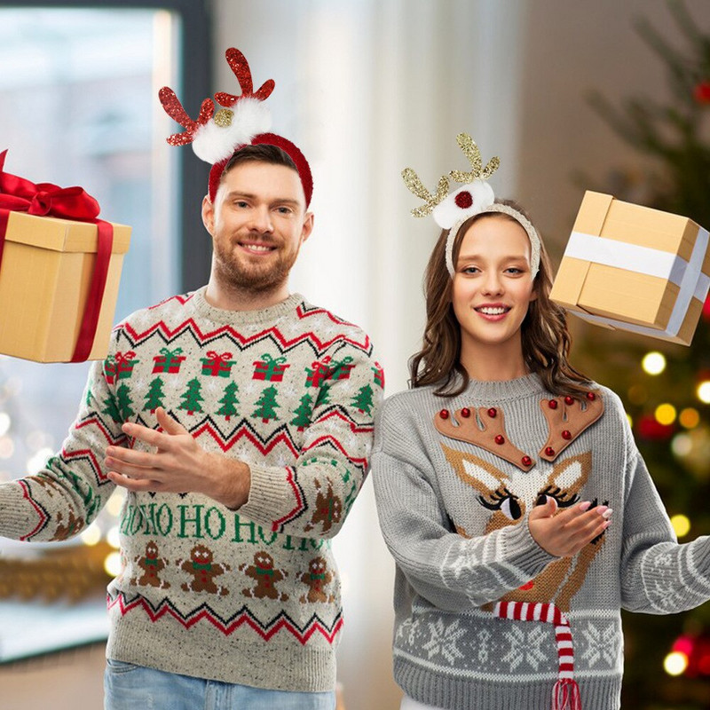 Bentite de sărbători Decoruri drăguțe pentru pălărie de Crăciun pentru petrecerea de Crăciun, cina de Crăciun, cabina foto