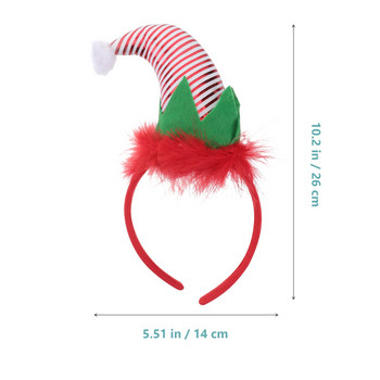 Коледна шапка на Елф Ленти за глава Шапки Парти шапки Лента за коса Дядо Коледа Детска шапка Обръч Уши Празнична лента за коса Ленти за коса за възрастни
