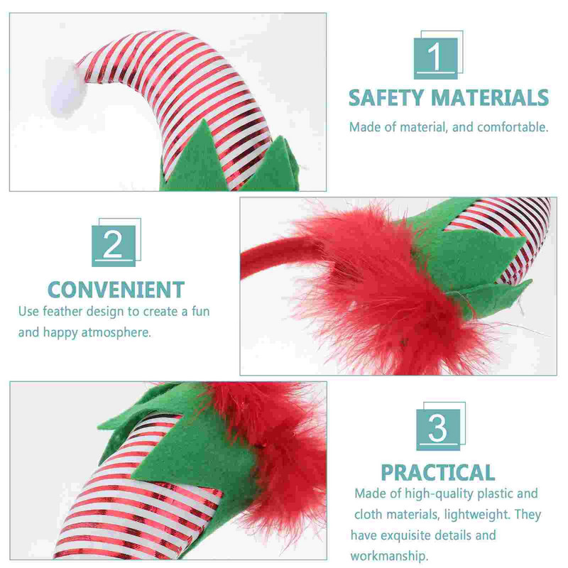 Vilenjački božićni šešir Trake za glavu Šeširi Pokrivala za glavu Trake za kosu Djed Božićnjak Dječji kapa Obruči Uši Blagdanska traka za kosu Trake za kosu za odrasle