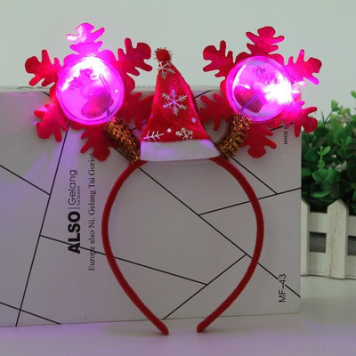 Cartoon Cute LED Non Woven Fabric Red Flower Spring Headband Props for Children Ενήλικες Φεστιβάλ