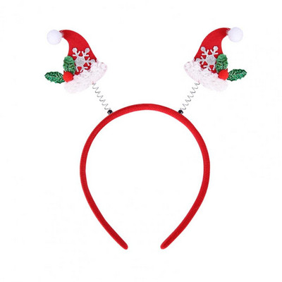 Шапки Популярни малки пролетни противоплъзгащи коледни ленти за глава Еластични коледни ленти за коса Много стилове за възрастни и деца