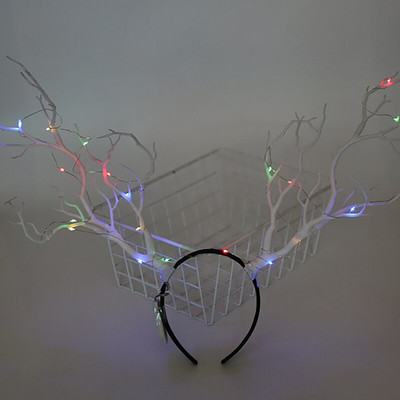 Super vila vila puca božićni cedar gljiva ukrasi za kosu luminescentni staghorn smola cvijet gumica za kosu kopča