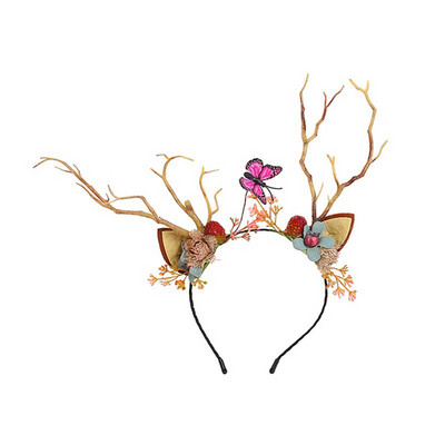 Super vila vila puca božićni cedar gljiva ukrasi za kosu luminescentni staghorn smola cvijet gumica za kosu kopča