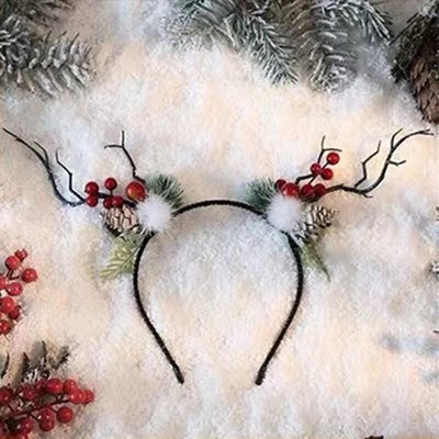 Super vila vila puca božićni cedar gljiva ukrasi za kosu luminescentni staghorn smola cvijet gumica za kosu kopča