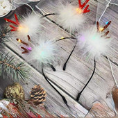 20 komada Žene Djevojke Djeca Slatki plišani rogovi Svjetleća Led traka za glavu Blagdanski poklon za Uskrs Cosplay