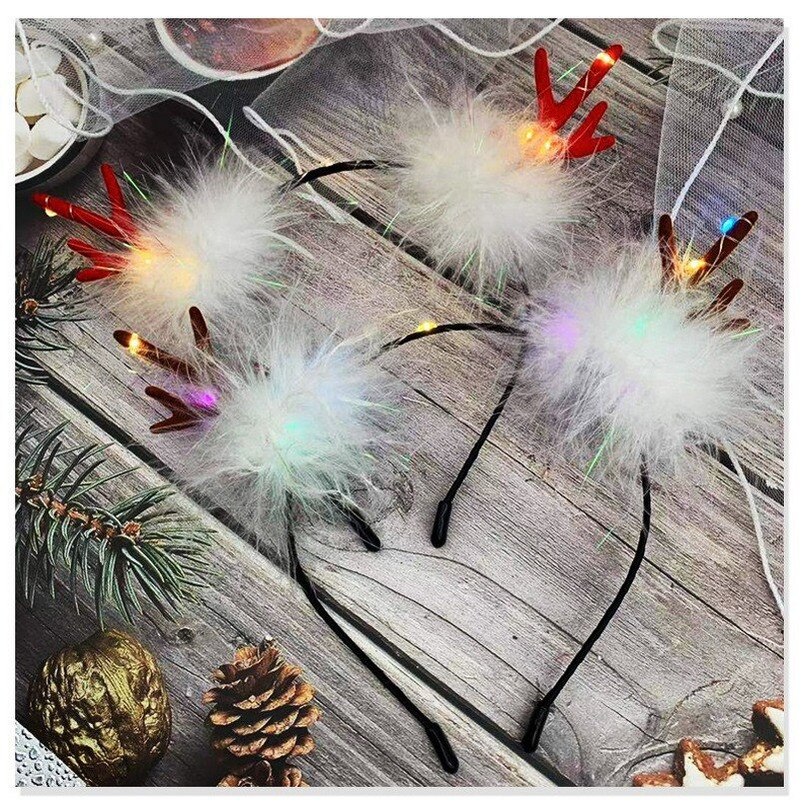 20 komada Žene Djevojke Djeca Slatki plišani rogovi Svjetleća Led traka za glavu Blagdanski poklon za Uskrs Cosplay