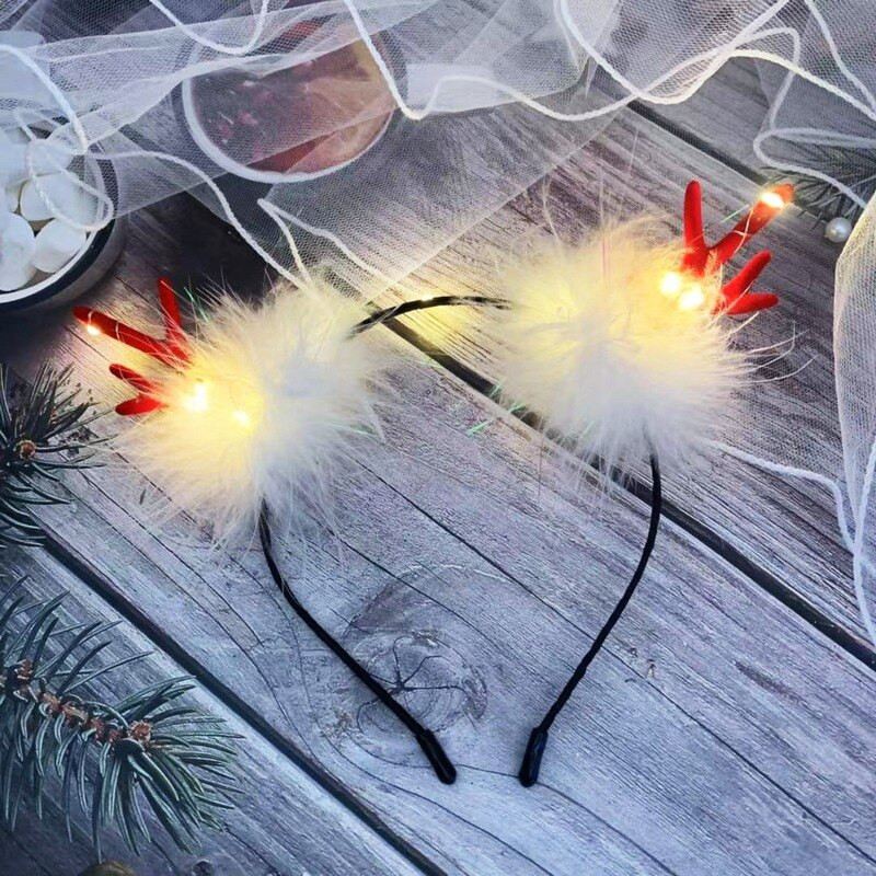 20 komada Žene Djevojke Djeca Slatki plišani rogovi Svjetleća Led traka za glavu Blagdanski poklon za Uskrs Cosplay