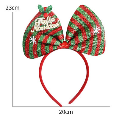 Χριστουγεννιάτικα διακοσμητικά για κορίτσια Φιόγκος κεφαλόδεσμος Χριστουγεννιάτικο πάρτι Κοριτσάκι Παιδικά αξεσουάρ μαλλιών Kerst Decoratie 2023