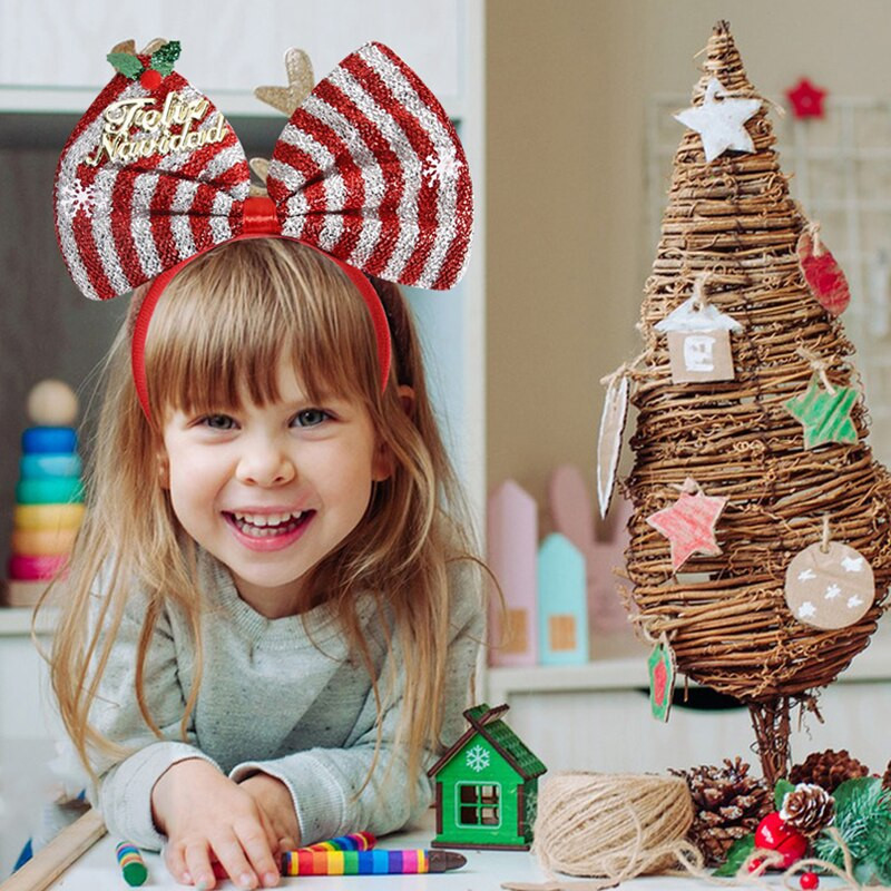 Χριστουγεννιάτικα διακοσμητικά για κορίτσια Φιόγκος κεφαλόδεσμος Χριστουγεννιάτικο πάρτι Κοριτσάκι Παιδικά αξεσουάρ μαλλιών Kerst Decoratie 2023
