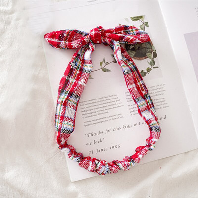 Χριστουγεννιάτικο φιόγκο κεφαλόδεσμο Check Head Band Head Headwear Αξεσουάρ μαλλιών Χριστουγεννιάτικα δώρα γενεθλίων για κορίτσια Γυναικεία προμήθειες για πάρτι