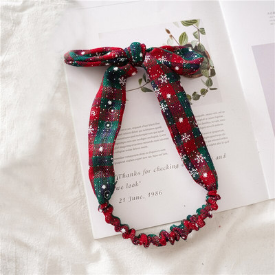 Χριστουγεννιάτικο φιόγκο κεφαλόδεσμο Check Head Band Head Headwear Αξεσουάρ μαλλιών Χριστουγεννιάτικα δώρα γενεθλίων για κορίτσια Γυναικεία προμήθειες για πάρτι