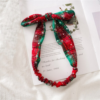 Χριστουγεννιάτικο φιόγκο κεφαλόδεσμο Check Head Band Head Headwear Αξεσουάρ μαλλιών Χριστουγεννιάτικα δώρα γενεθλίων για κορίτσια Γυναικεία προμήθειες για πάρτι