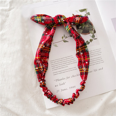 Χριστουγεννιάτικο φιόγκο κεφαλόδεσμο Check Head Band Head Headwear Αξεσουάρ μαλλιών Χριστουγεννιάτικα δώρα γενεθλίων για κορίτσια Γυναικεία προμήθειες για πάρτι