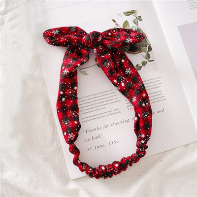 Χριστουγεννιάτικο φιόγκο κεφαλόδεσμο Check Head Band Head Headwear Αξεσουάρ μαλλιών Χριστουγεννιάτικα δώρα γενεθλίων για κορίτσια Γυναικεία προμήθειες για πάρτι