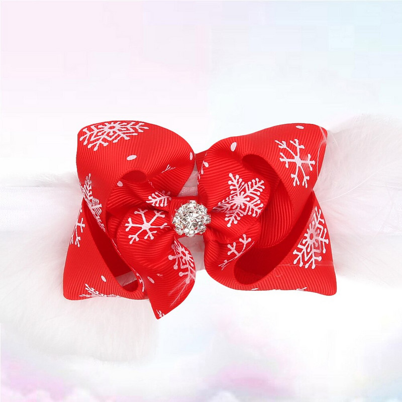 Dodaci za kosu s mašnom i trakom za glavu s uzorkom pahuljica za djecu