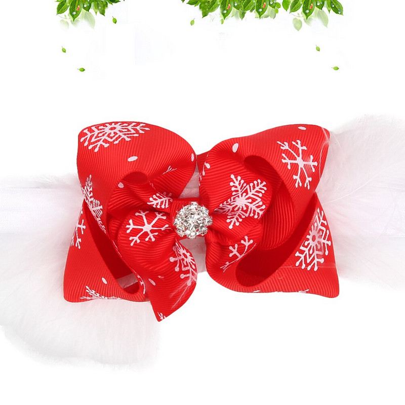 Dodaci za kosu s mašnom i trakom za glavu s uzorkom pahuljica za djecu