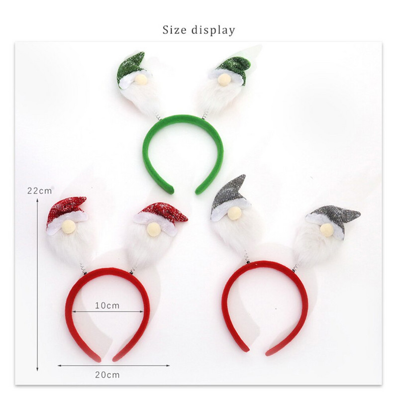 Декорация Парти лента за глава Коледни декорации Анимационна кукла с двойна глава Пролетна глава Парти с катарама за Коледа