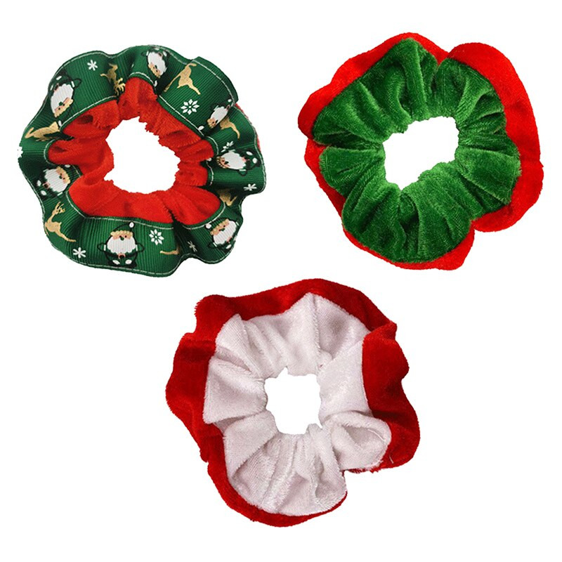 Christmas Scrunchie elastsed juuksepaelad Põdra peapael, hobusesabahoidja juuksesidemed
