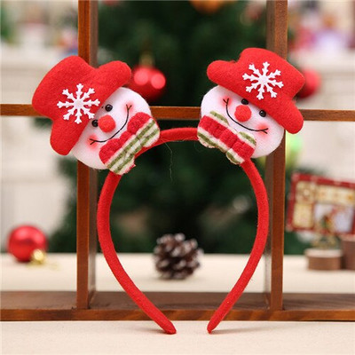 Vrući novi slatki sjajni božićni ukrasi Djed Snjegović Rogovi Traka za kosu Traka za glavu Merry Xmas Festival Party Rekviziti