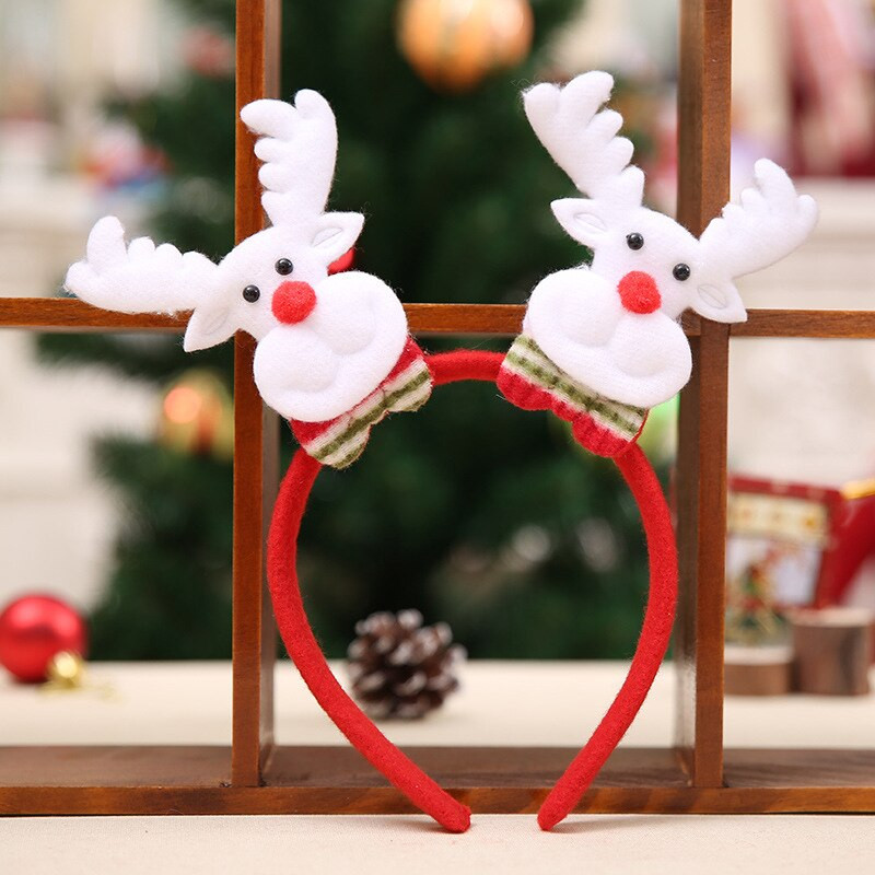 Vrući novi slatki sjajni božićni ukrasi Djed Snjegović Rogovi Traka za kosu Traka za glavu Merry Xmas Festival Party Rekviziti