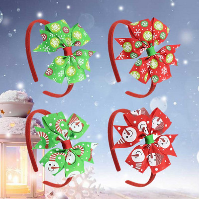 4 buc Bentite de Crăciun Bentita de Crăciun cu desene animate Accesorii pentru păr de Crăciun Bentita de Crăciun Bentite de Crăciun pentru copii
