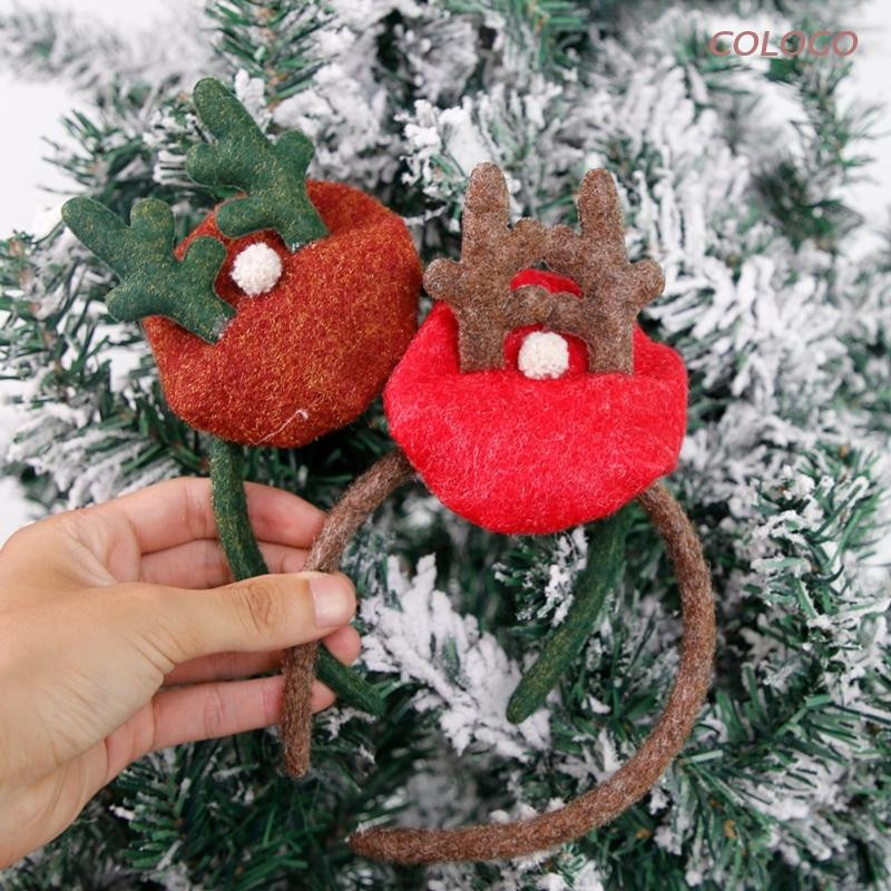 Božićne trake za glavu Poklon Dodaci za kosu Pokrivala za glavu Otmjeni sobovi rogovi Mini beretka Traka za kosu Božićni ukrasi Pribor