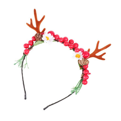 Headband Deer Antlers Antler Christmas Flower Headbandswomenflowersfairy