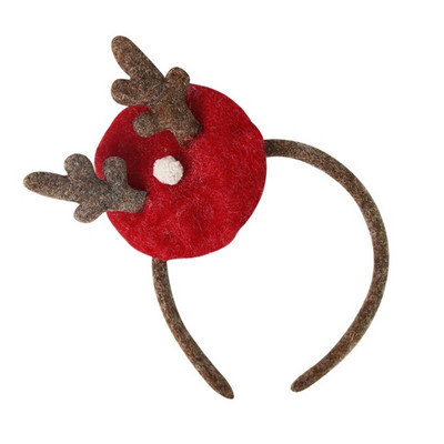 587C Traka za glavu za božićnu blagdansku zabavu, slatka mini beretka, obruč za kosu od roga sobova