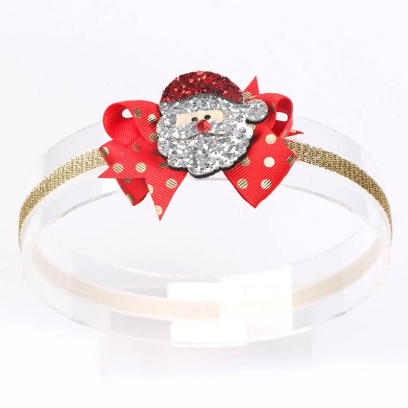 Božićne vezice za kosu Držači za repove Bowscrunchies Blagdanski dodaci Užad Mašne Trake Djevojčice Svjetlucavi konopac Dječja svjetlucava traka za glavu