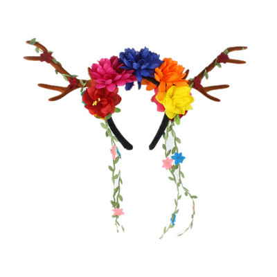 Armsad lilled Liblikad puuoksad Juukserõngaste kostüümne juuksepael naiste tüdrukutele jõuluhirvesarvede peapael