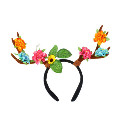 Armsad lilled Liblikad puuoksad Juukserõngaste kostüümne juuksepael naiste tüdrukutele jõuluhirvesarvede peapael