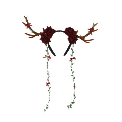 Armsad lilled Liblikad puuoksad Juukserõngaste kostüümne juuksepael naiste tüdrukutele jõuluhirvesarvede peapael