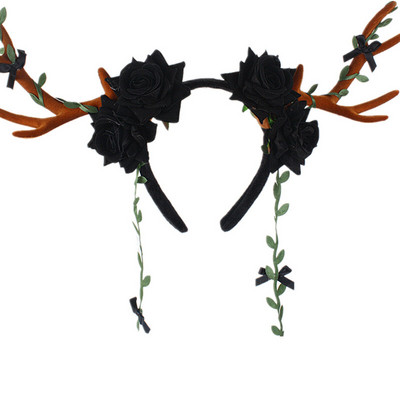 Armsad lilled Liblikad puuoksad Juukserõngaste kostüümne juuksepael naiste tüdrukutele jõuluhirvesarvede peapael