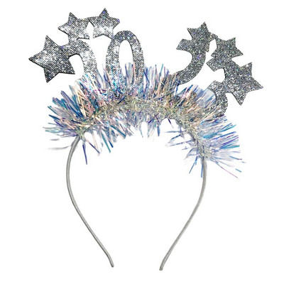 La mulți ani, bentiță strălucitoare de Anul Nou, cerc de păr pentru petrecere de ajun, accesorii pentru cosplay, accesorii pentru cap, banda de păr pentru femei, fete