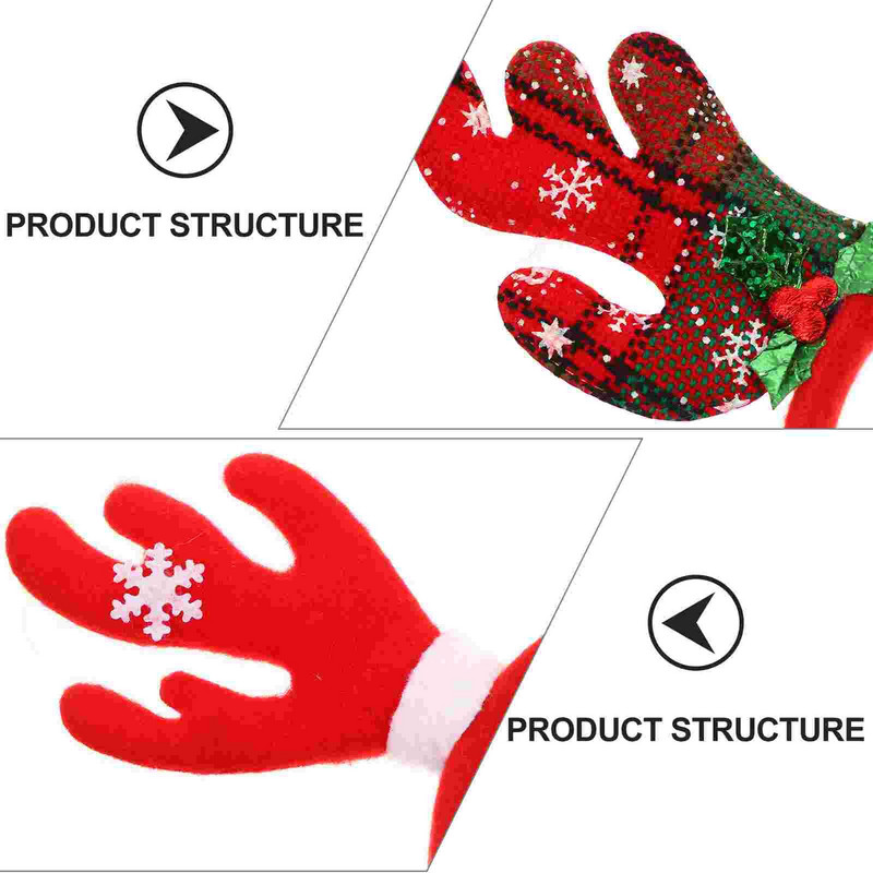 Headband Hair Antler Christmas Deerhoop Band Reindeer Fawn Γυναικείες Κομμώσεις Κέρατα Κέρατα Αξεσουάρ Κερατάκια Αξεσουάρ κοριτσίστικα Παιδιά διακοπών